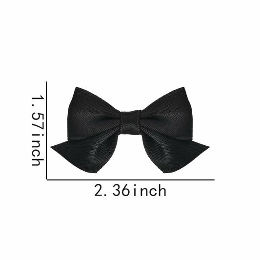 Hair Bow Clips for Women & Girls 4PCS Pink Black Bow Knot Hair Barrette
