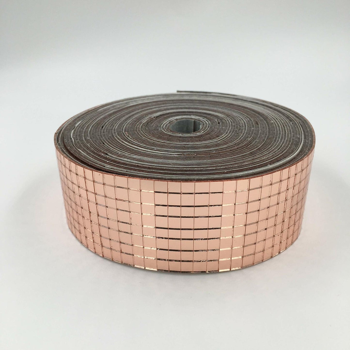 NUO RUI Real Glass Mini Square Mirror Mosaic Tiles Sheet Rose Gold Adhesive