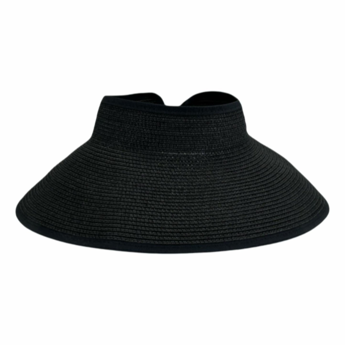 Wide Brim Straw Sun Hat Women Summer Beach Vacation Foldable Coffee Ribbon