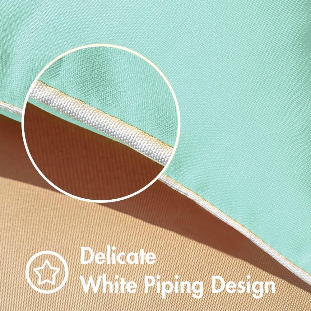 All Smiles Outdoor Waterproof Throw Pillow Covers 20x20 Set of 2 Teal