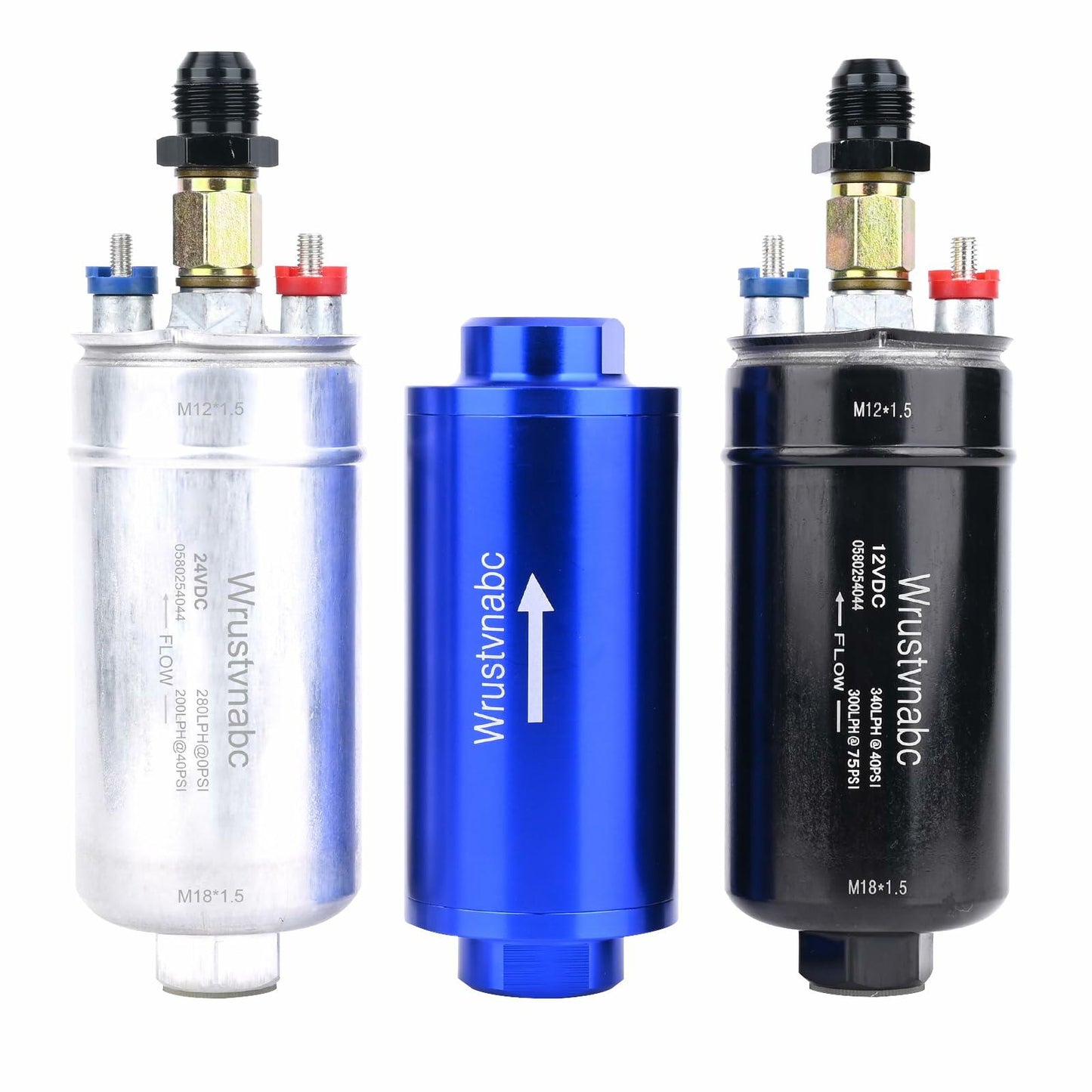 Wrustvnabc 6AN 8AN 10AN Inline Fuel Filter 10 Micron Red 58MM Aluminum