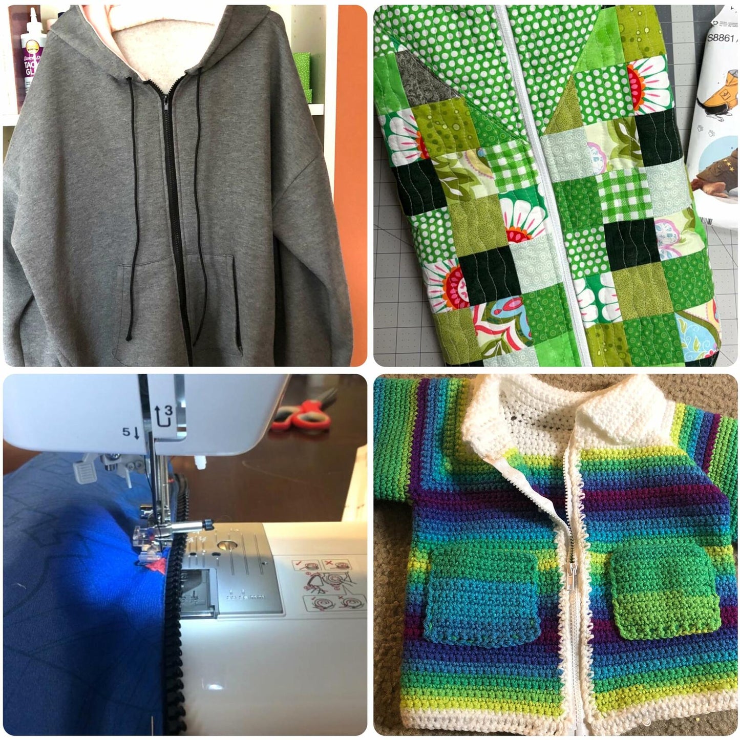 YAKA 4PCS #5 22in Separating Jacket Zippers Black Molded Plastic Size 22in