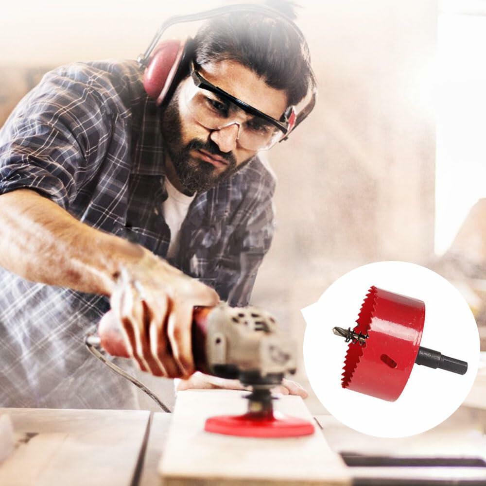 Tsurpcao 4Inch/102mm HSS Bi-Metal Hole Saw Cutter Wood Plastic Red