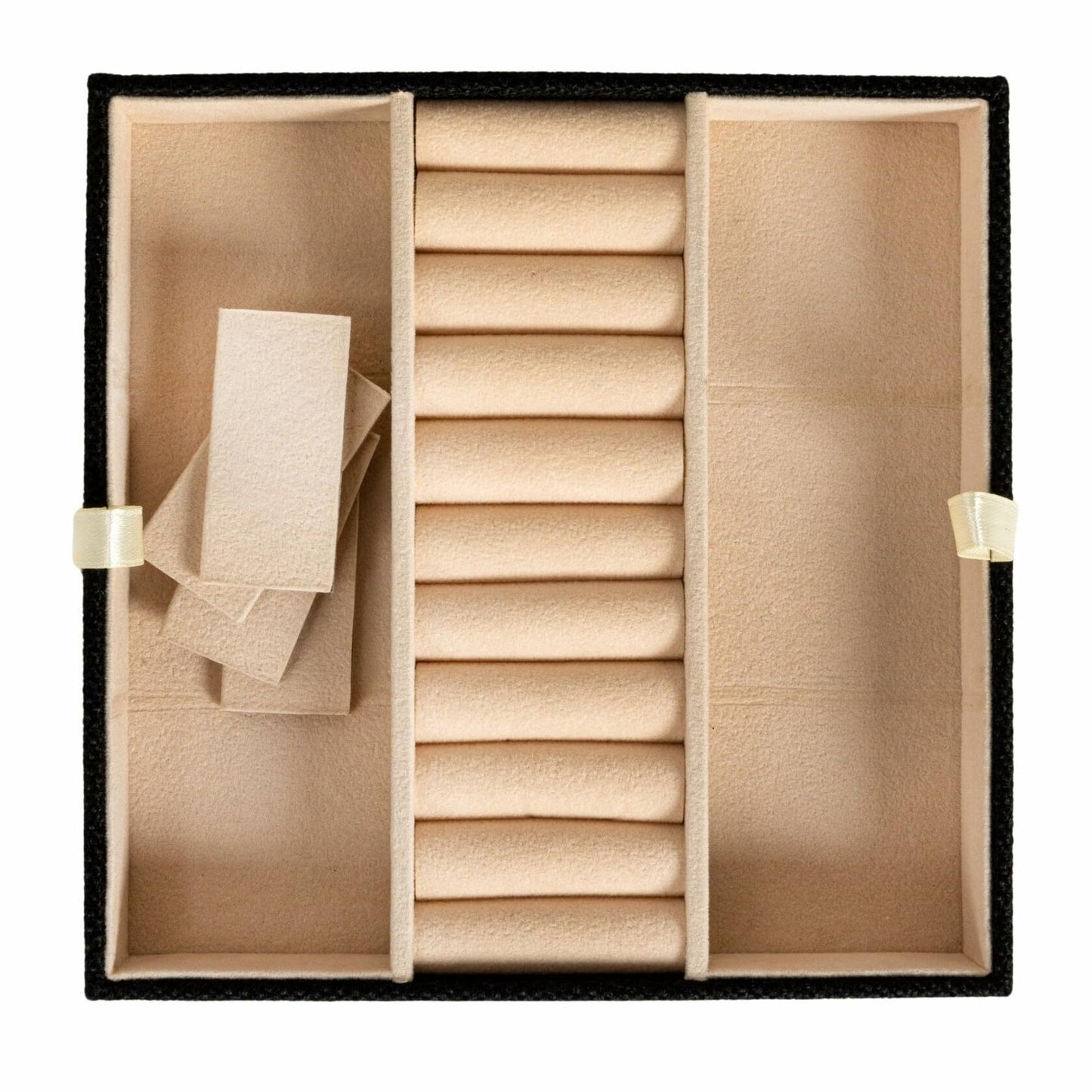 Household Essentials Vegan Leather Travel Jewelry Organizer Box Caramel