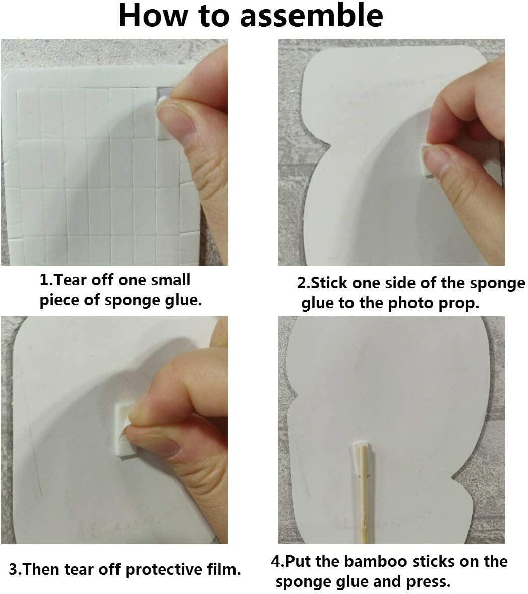 CRAWPROP 41PCS Graduation Party Photo Booth Props Class of 2025 Black