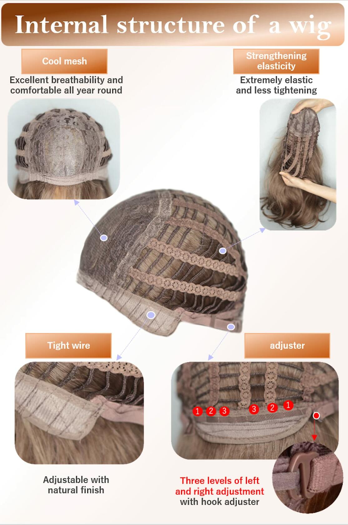 MGRANDE Men's Short Wig Set 6pcs Gentle Black DY63B Inner Color Line