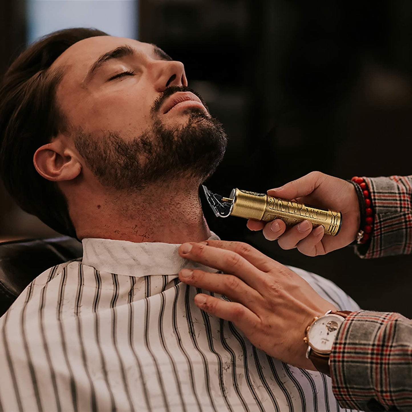 Hilandkom Hair Clippers Men Cordless T-Blade Trimmer Rechargeable LCD Figure-03