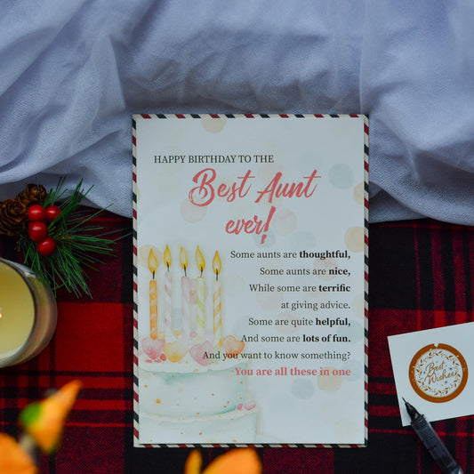 BlinkWishes Birthday Card for Bonus Brother with Envelope and Seal