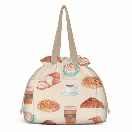 BLantt Cromwell Insulated Lunch Bag for Women Work Beige-4 11x10x6.5in