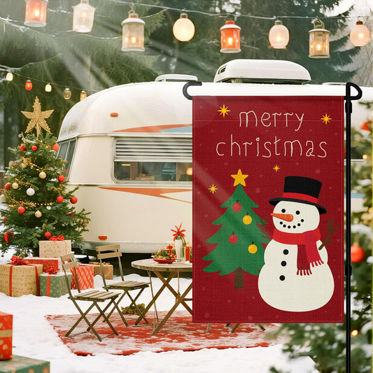 HOOSUN Halloween Garden Flag Double Sided Pumpkins 12x18 Inch White Nylon