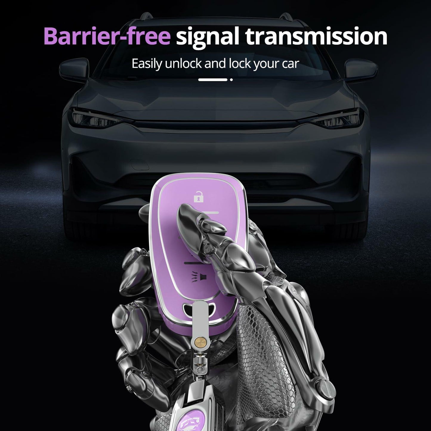 QfungYe Chevy Key Fob Cover w/ Keychain – No Screw, Fits Multiple Models