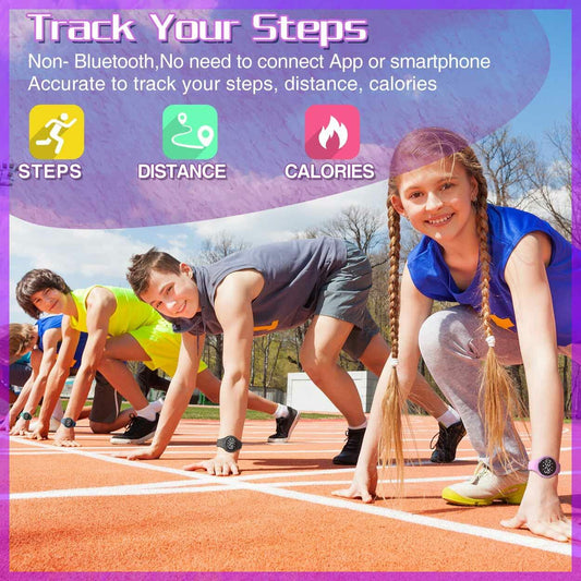 Konewos Kids Led Fitness Tracker Watch, Non-Bluetooth Digital Pedometer
