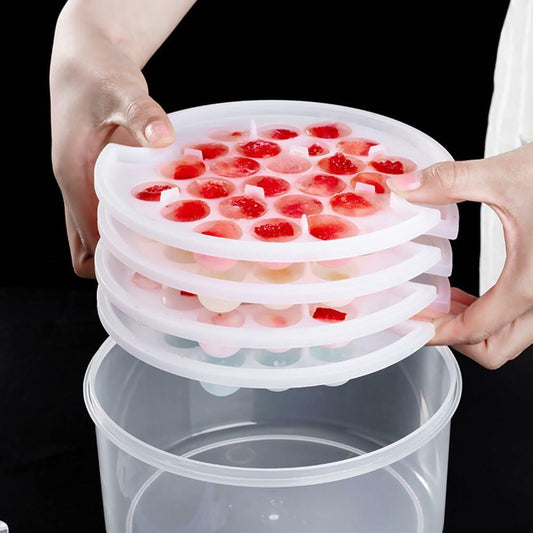 MOUMOUTEN Ice Ball Maker Silicone Sphere Tray w Lid Funnel for Whiskey