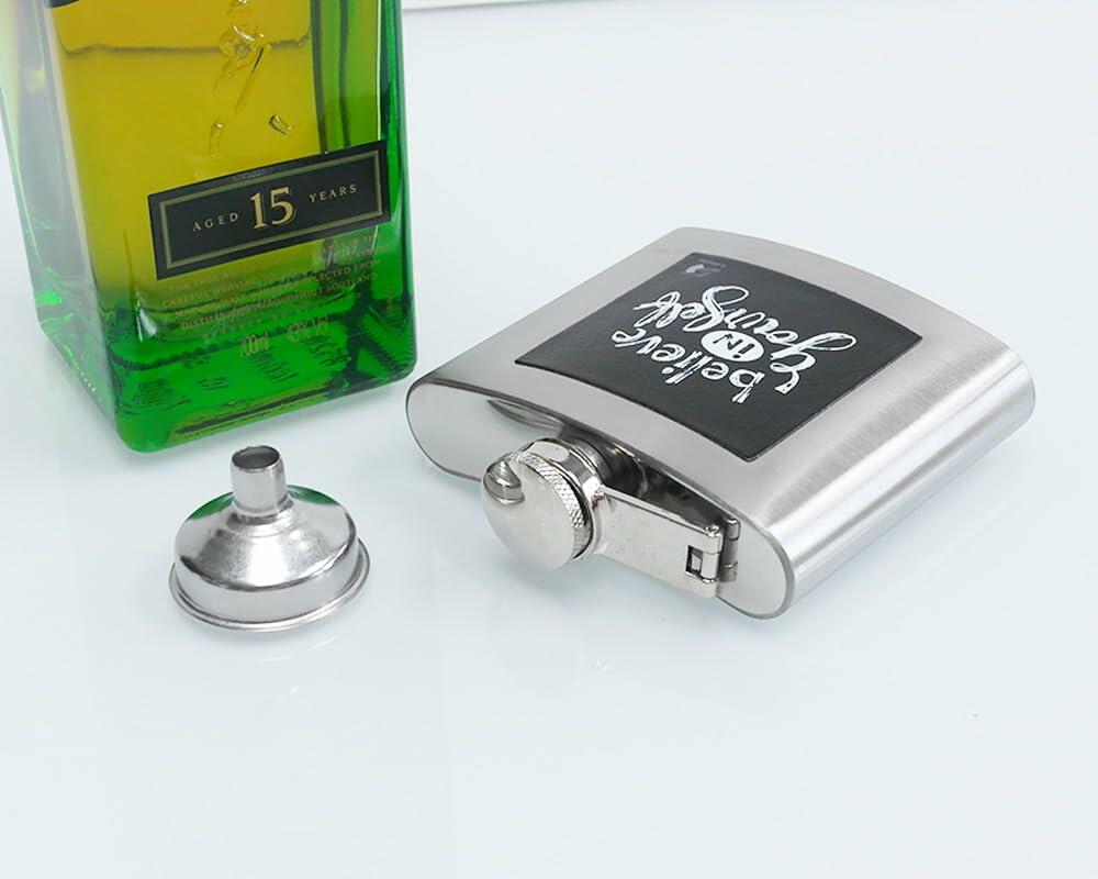 Lutong Stainless Steel Leakproof Hip Flask with Funnel – Pocket Gift Flask