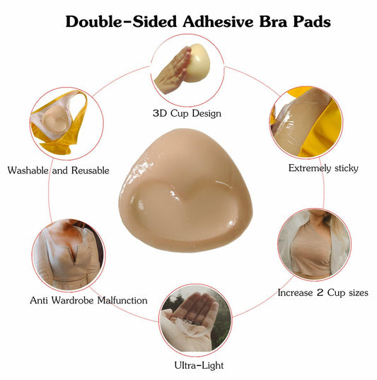 Double-Sided Sticky Push Up Bra Inserts Adhesive Bikini Breast Pads Lift
