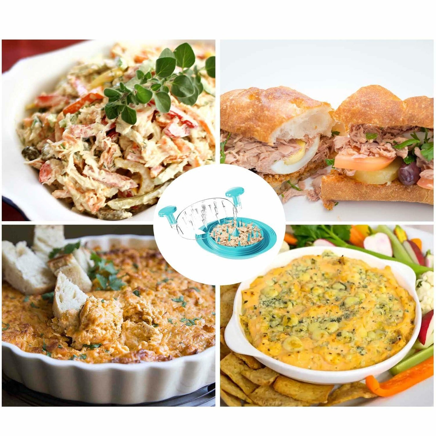 11” Chicken Shredder Tool Heavy Duty Meat Shredder BPA Free Light Green