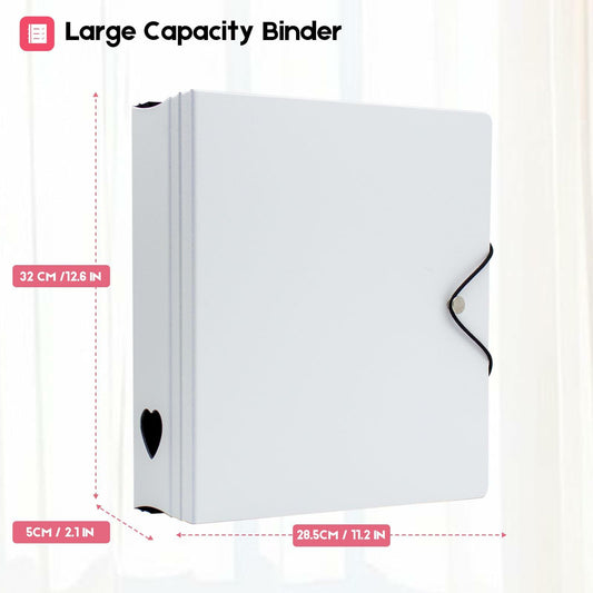 A4 Kpop Photocard Binder 25 Pages 9-Pocket White Album for Instax Mini Photos