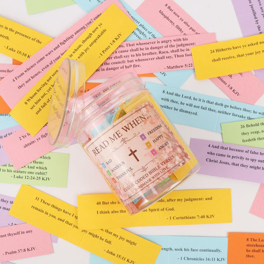 Handmade Bible Verse Jar Hope Prayer Scripture Christian Gift 96 KJV Verses