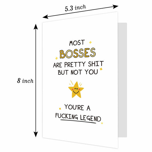 Ogeby Funny Boss Day Card for Him & Her | Appreciation & Humorous Gift