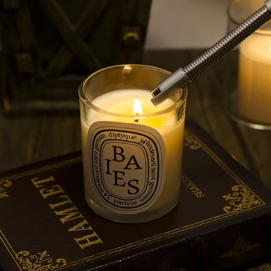 Lsnisni 4-Piece Candle Wick Trimmer Set with Lighter & Dipper Black Gift