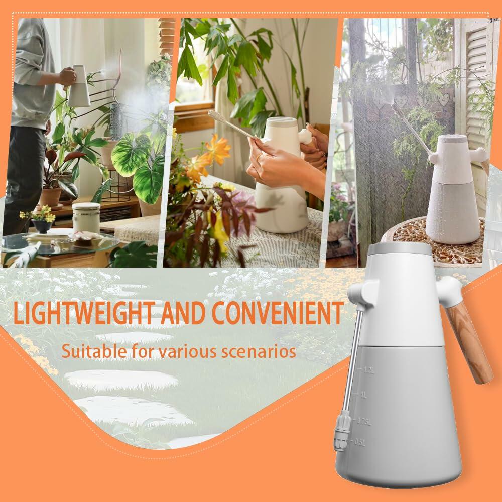 Electric Plant Mister Adjustable Nozzle 2 Spray Modes Battery Indoor Outdoor