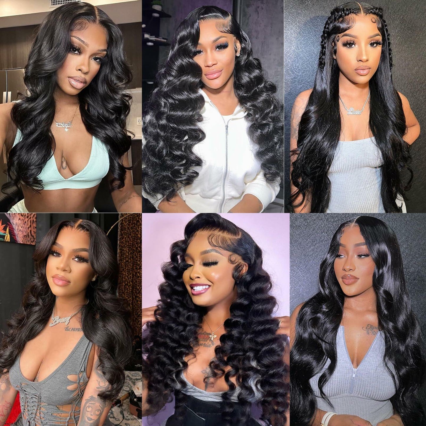 Qunali 13x4 HD Lace Front Human Hair Wig Body Wave 180% Density 22”
