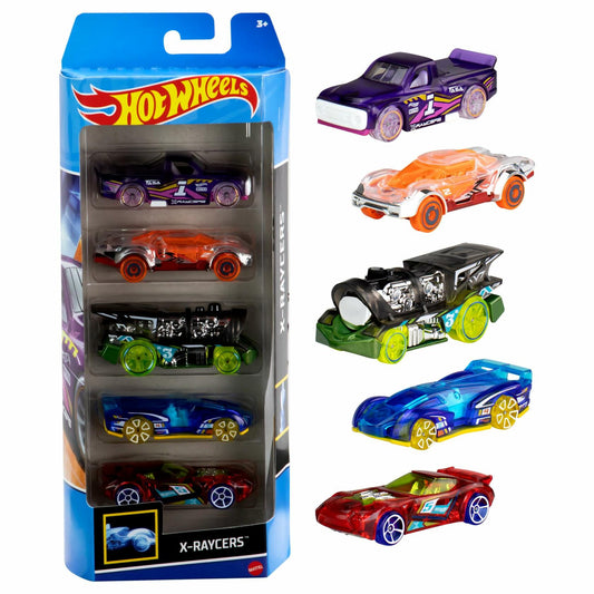 Hot Wheels 1:64 Die-Cast Toy Cars 5-Pack Hot Rods Race Trucks (Styles Vary)