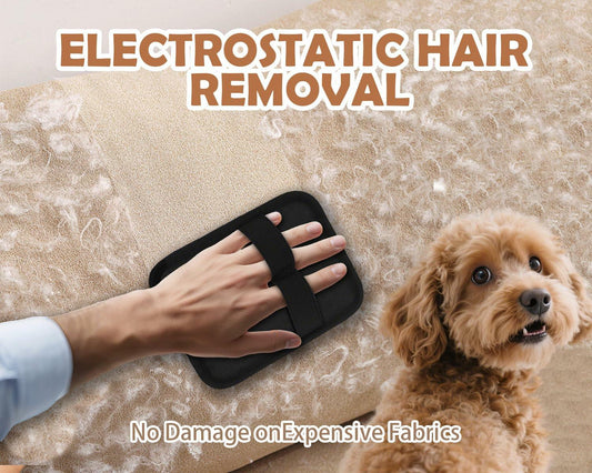 DLIOJHL Pet Hair Removal Gloves Cat & Dog Hair Cleaner Black Red