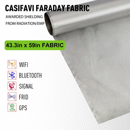 Faraday Fabric Military Grade Conductive Cloth for WiFi GPS Home Security 43x108