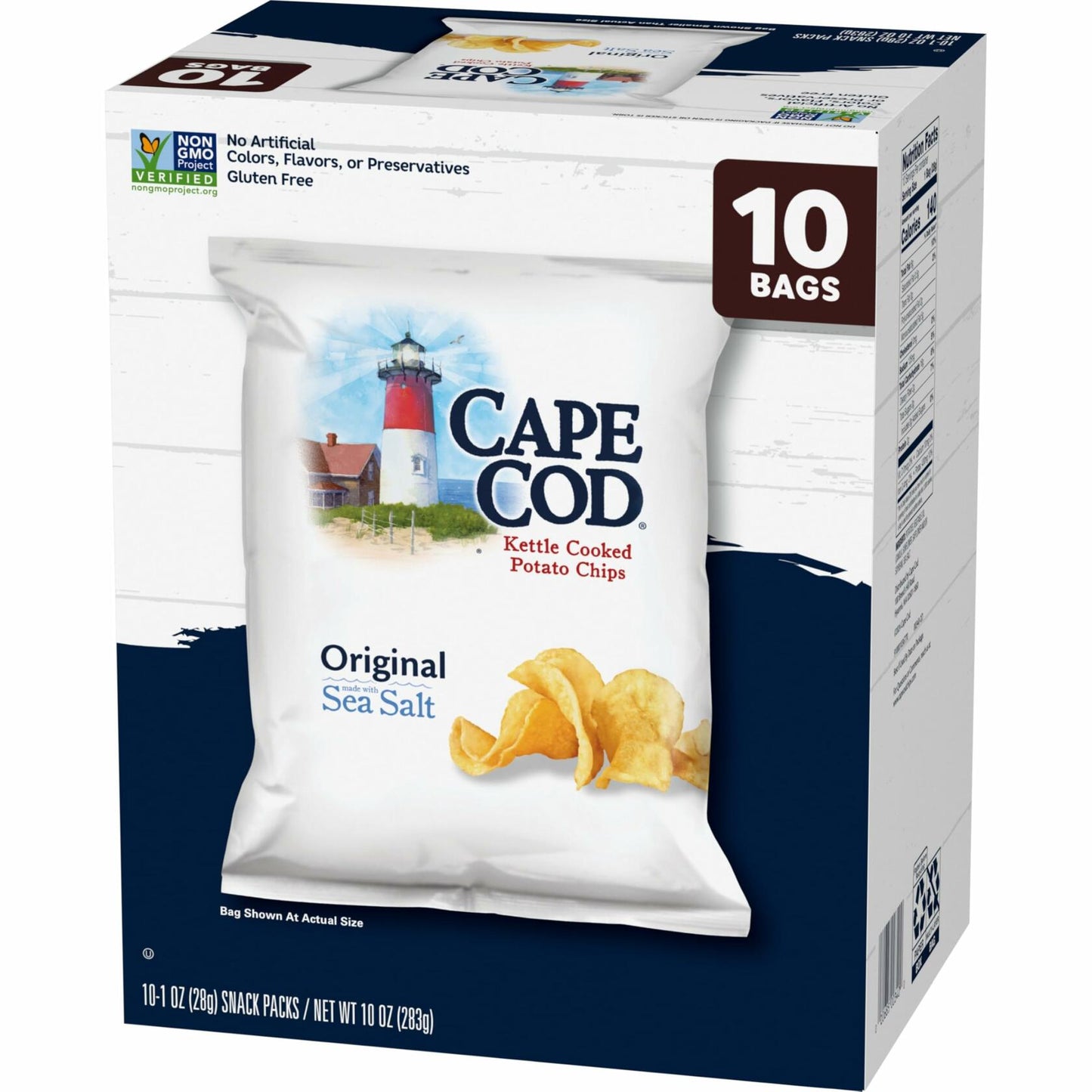 Cape Cod Original Chips 10 Count 1 Oz Bag Kettle Cooked Potato Snacks OPEN BOX