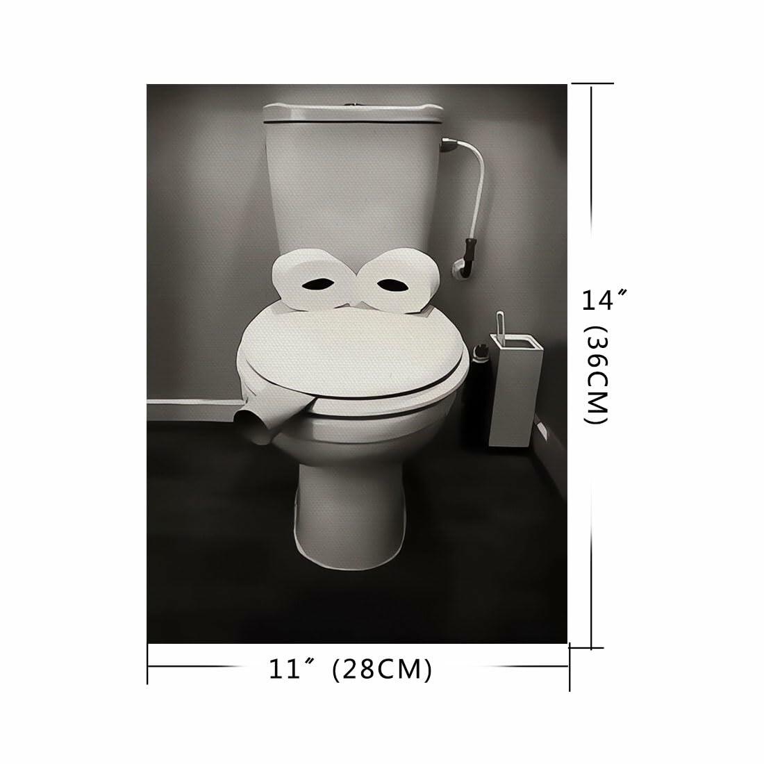 AIOCDIT Funny Dog Bathroom Wall Art Canvas Prints Set of 4 8x10 Unframed