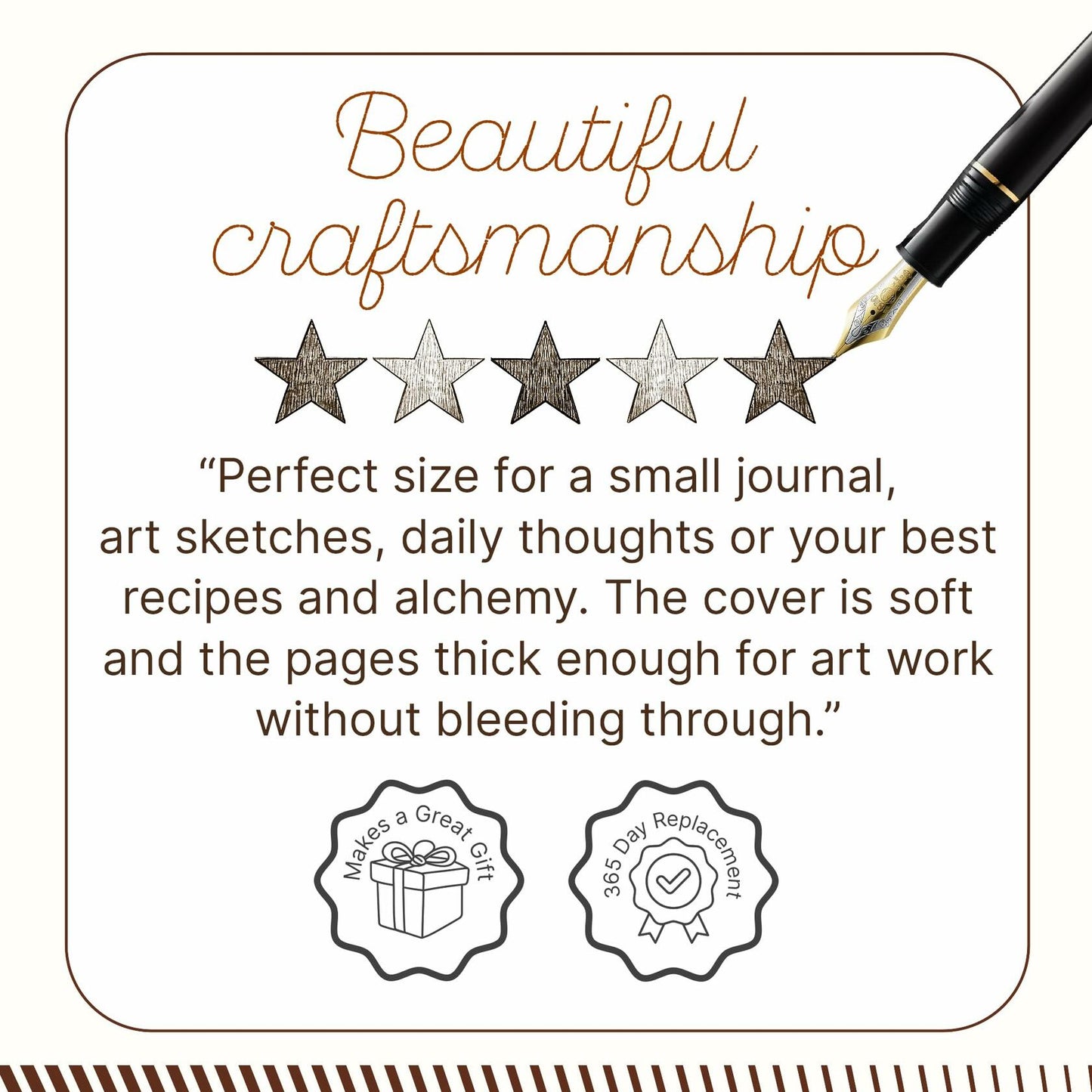 NomadCraftsCo. Vintage Leather Journal Tree of Life Embossed 11.5x8.25 Brown