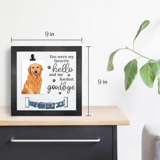 MEIPAIXUAN Pet Memorial Frame – Dog & Cat Picture Frame for Pet Loss