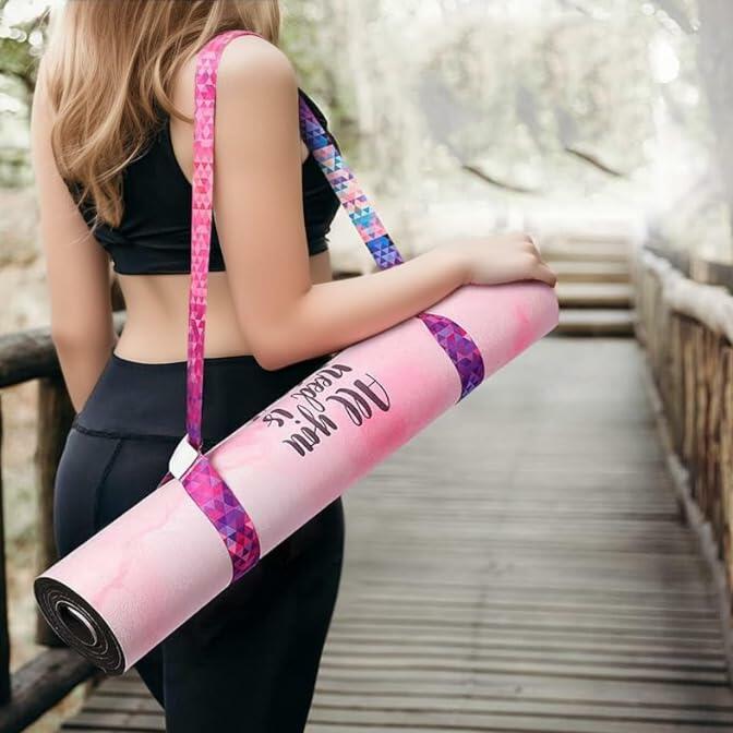 Baestappy Professional Yoga Mat Strap Colorful Cotton Carrying & Stretching