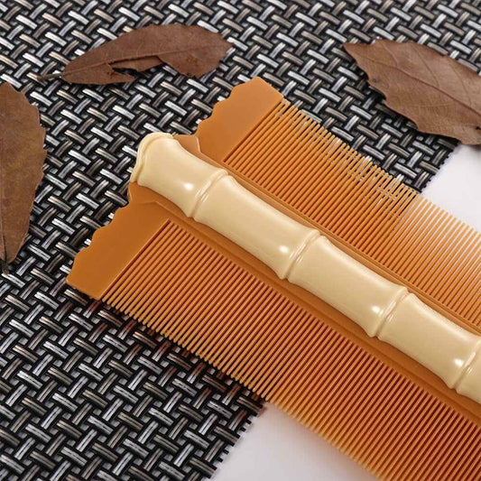 Green Double-Sided Anti-Static Hair Comb Fine Tooth with Handle Styling Tool