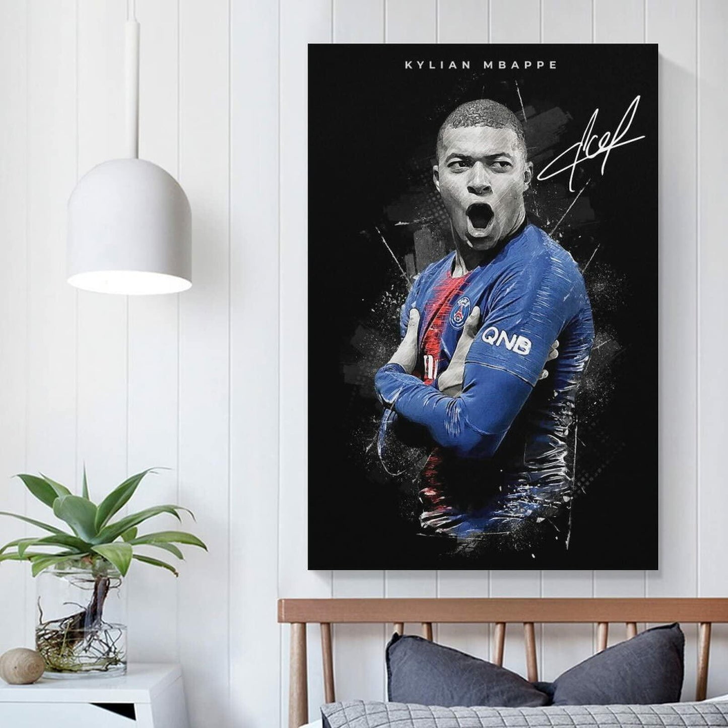 fhzang Kylian Mbappe Poster 1 Canvas Poster Unframed: 16x24 inches (40x60cm)
