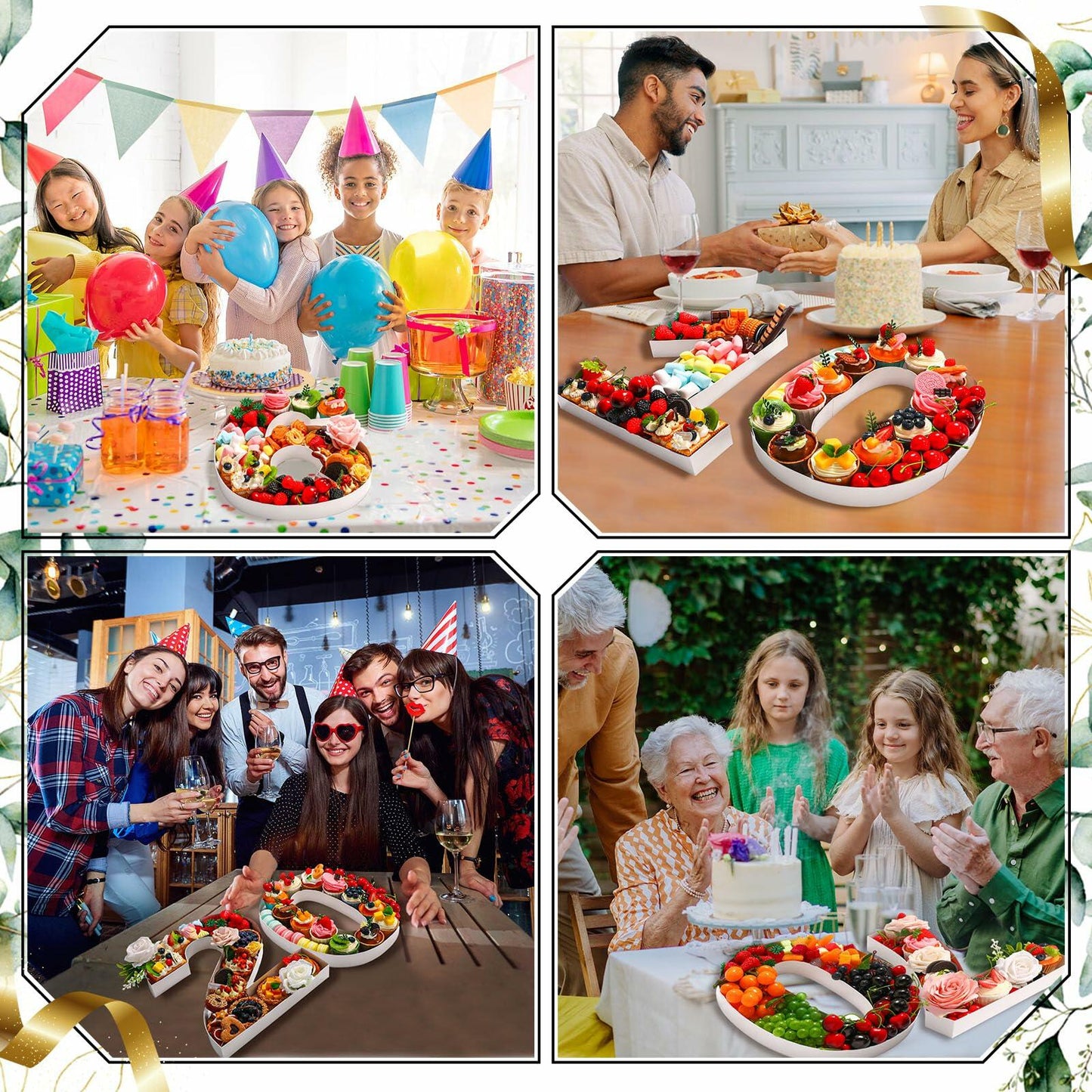 Mifoci 13.7" Cardboard Number 0 Photo Booth Prop White Birthday