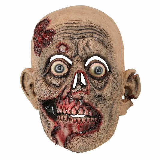 WEFONLLICOS Scary Zombie Latex Mask Halloween Horror Adult Men Beige One Size