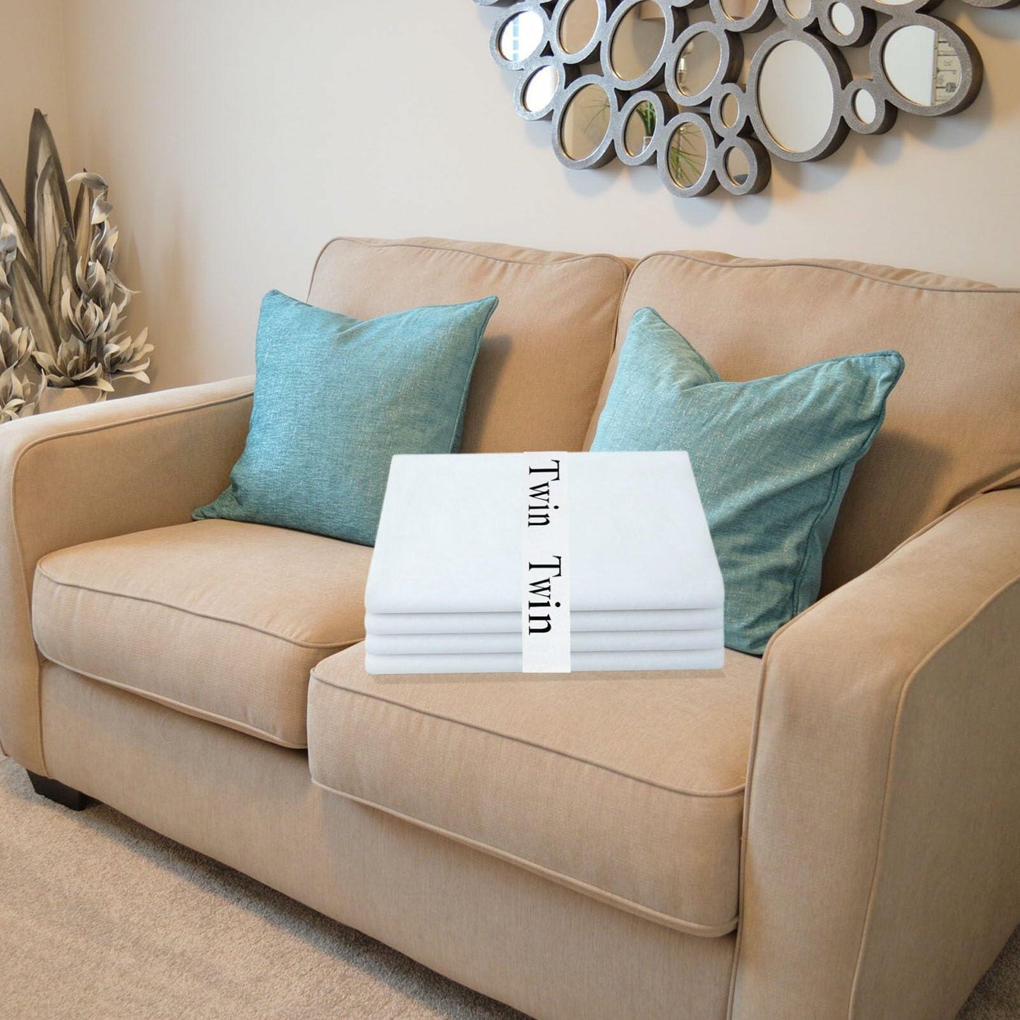 Yermivie 4 Pieces Bed Sheet Organizer Bands, Sheet Organizers and Storage Label