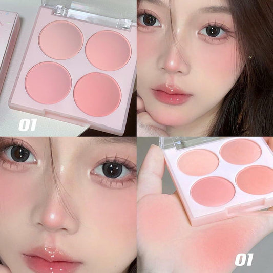 GUANTIAN 16-Color Naked Pink Eyeshadow Palette Blendable Long-Lasting Waterproof