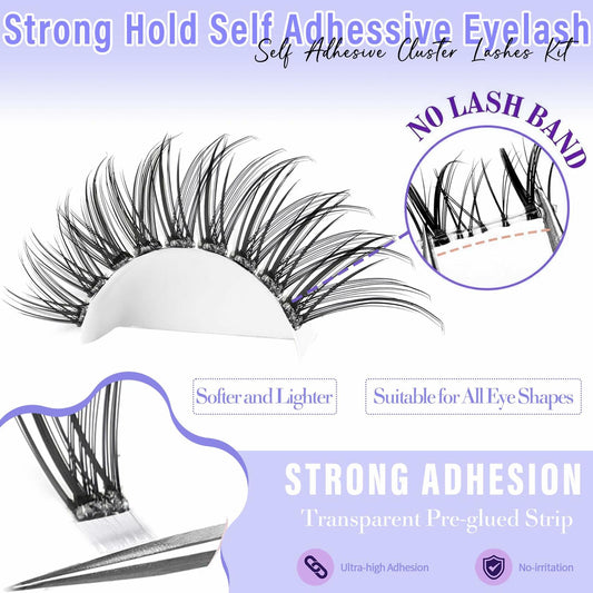 Yaiseiko Self Adhesive Lash Clusters Wispy C Curl 8-17MM 180Pcs