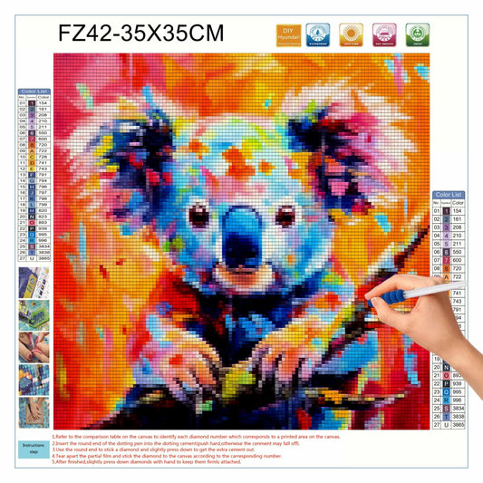 Generic 5D Diamond Art Paint Koala Full Drill Kit 14x14in Animal Modern