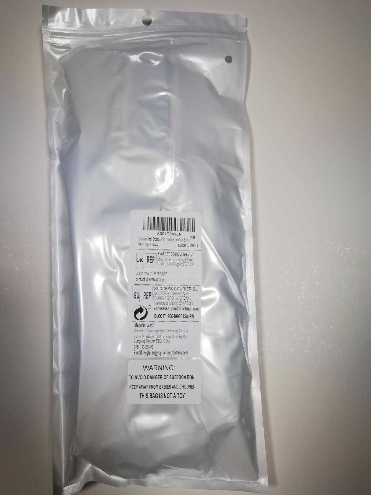 DMLuna Small Crossbody Bag Mini Waist Adjustable Strap Black Size 8.7in