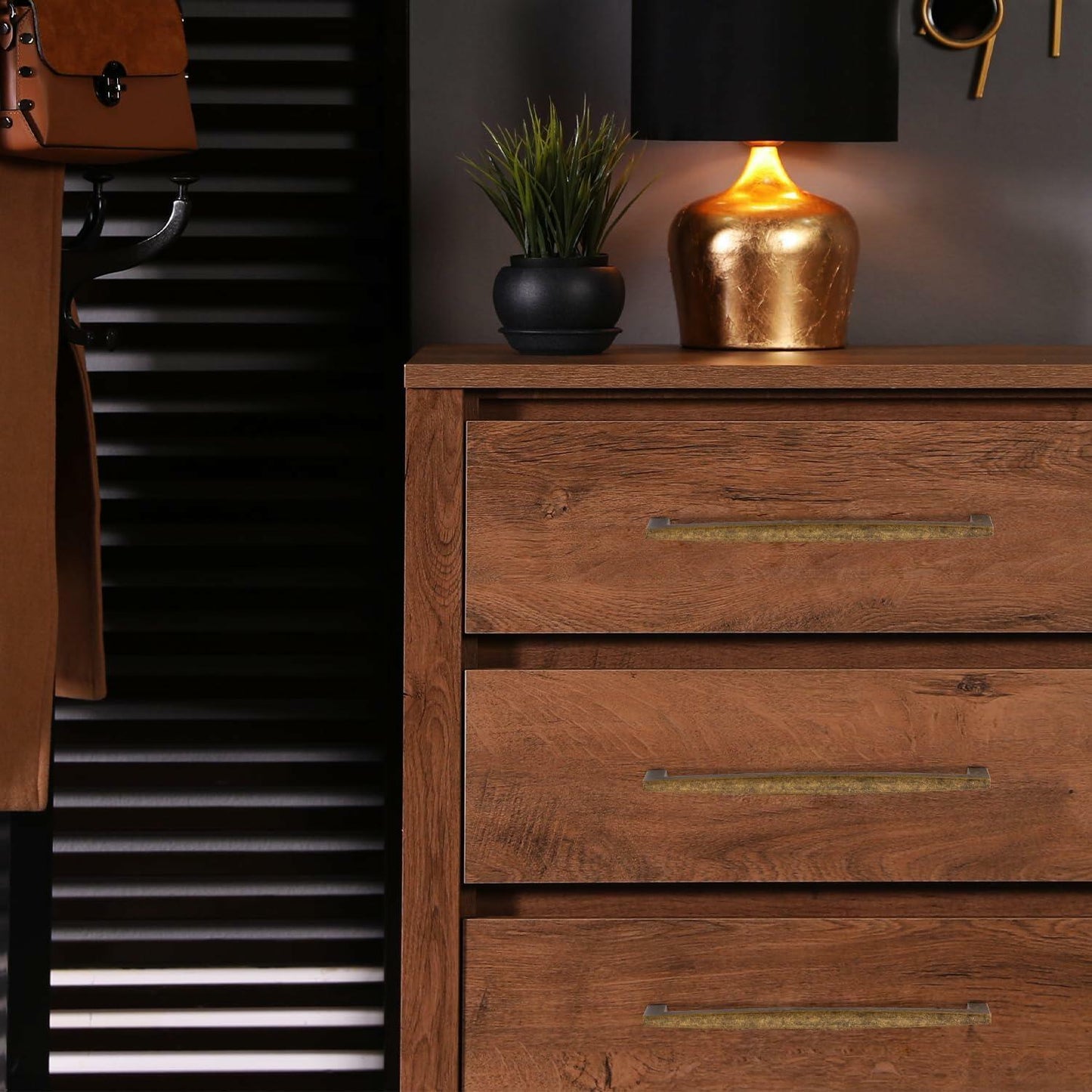 MARGUERASW 6 Pack 5 Inch Antique Brass Cabinet Pulls Zinc Vintage Style