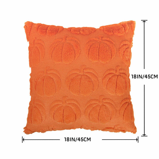 Hongsome Fall Pumpkin Decor Throw Pillow Covers 18x18in Set of 2 Orange
