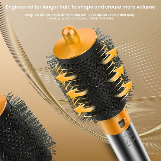 AIRUISH Large Round Volumizing Brush for Dyson Airwrap Accessories Gold