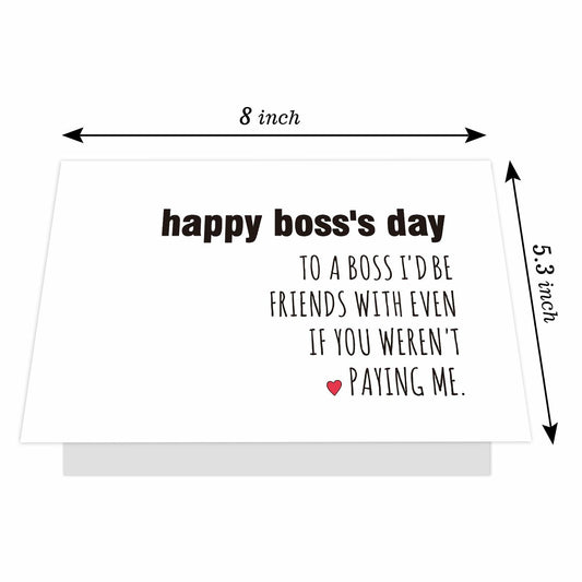 Ogeby Funny Boss’s Day Card for Men & Women | Cute Appreciation Gift