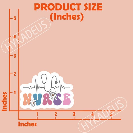 3Pcs Nurse Stickers Nursing Is a Work of Heart Waterproof Vinyl Decals