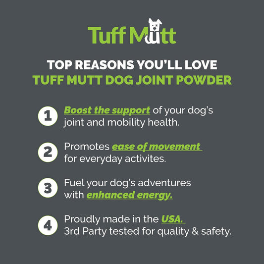 Dog Joint Support Powder – Beef Flavor Glucosamine Supplement for Mobility