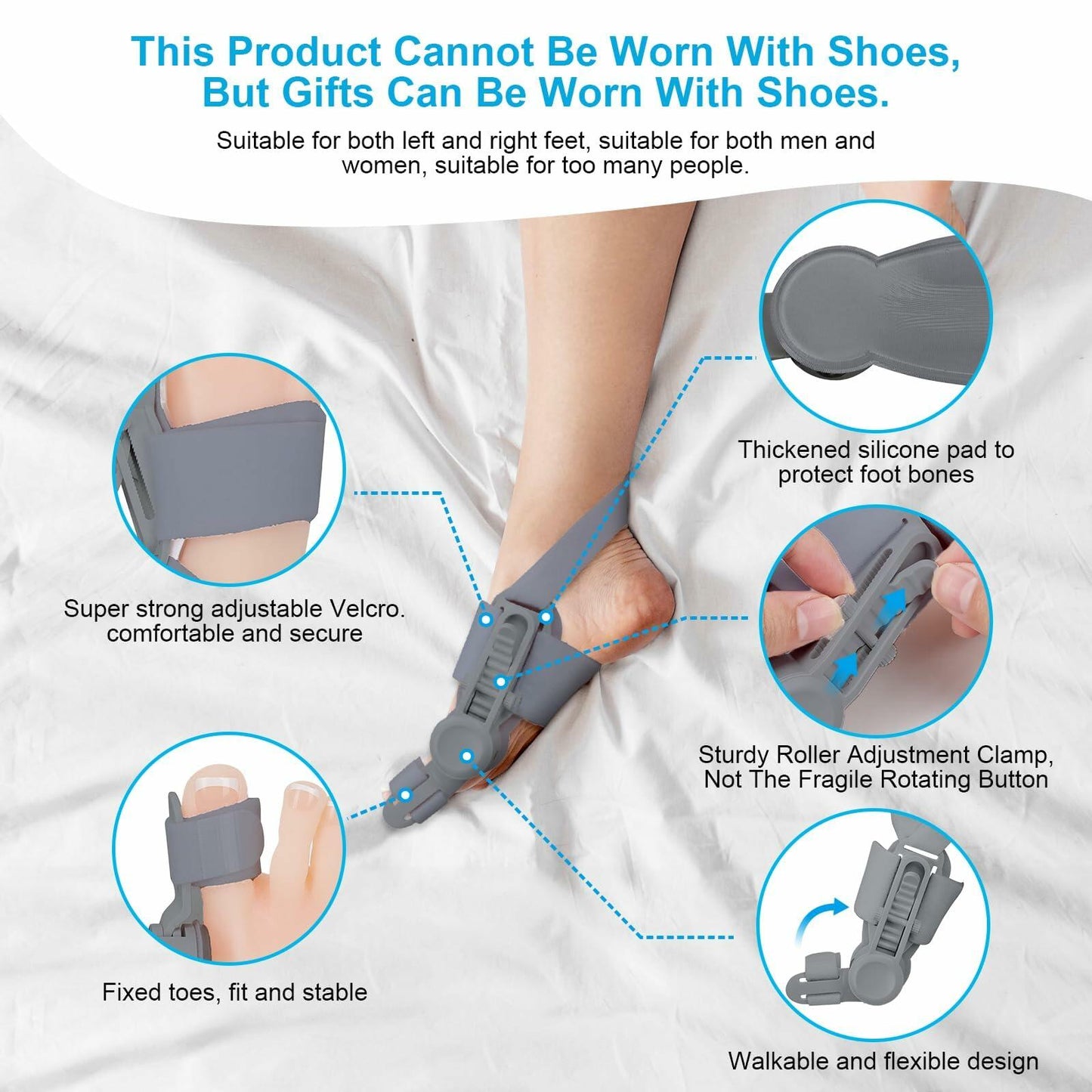 Grzcp Bunion Corrector for Women & Men – Adjustable Toe Splint, Relief